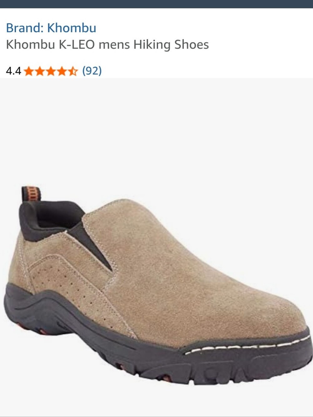 NWOT Knombu K-LEO Mens Suede Hiking Shoes Sz 10.5 Tan